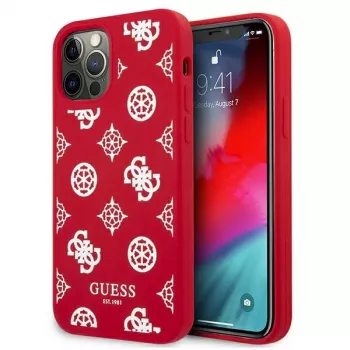 Guess GUHCP12LLSPEWRE funda rígida roja Peony Collection para iPhone 12 Pro Max 6,7 inch