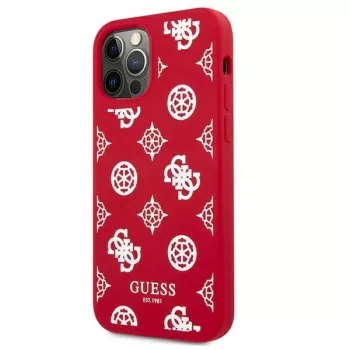 Guess GUHCP12LLSPEWRE funda rígida roja Peony Collection para iPhone 12 Pro Max 6,7 inch