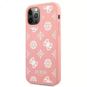 Guess GUHCP12LLSPEWPI funda rígida rosa Peony Collection para iPhone 12 Pro Max 6,7