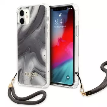 Guess GUHCP12SKSMAGR funda rígida gris Marble Collection para iPhone 12 Mini 5,4 inch