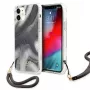 Guess GUHCP12SKSMAGR funda rígida gris Marble Collection para iPhone 12 Mini 5,4 inch