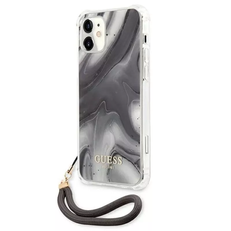 Guess GUHCP12SKSMAGR funda rígida gris Marble Collection para iPhone 12 Mini 5,4