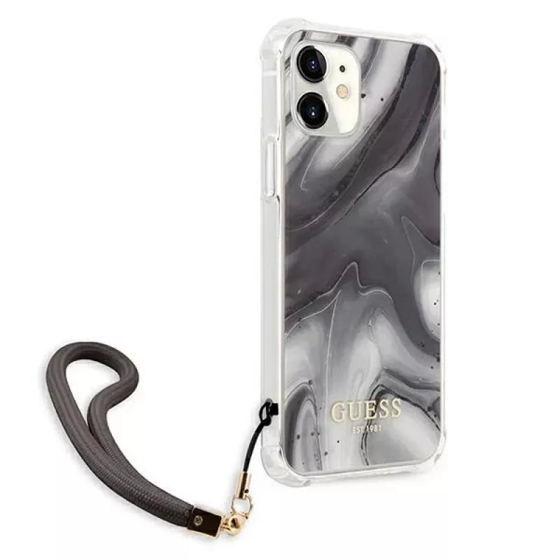 Guess GUHCP12SKSMAGR funda rígida gris Marble Collection para iPhone 12 Mini 5,4