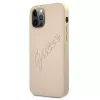 Guess funda rígida Saffiano Vintage Script para Apple iPhone 12 Pro Max 6,7