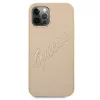 Guess funda rígida Saffiano Vintage Script para Apple iPhone 12 Pro Max 6,7