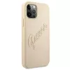Guess funda rígida Saffiano Vintage Script para Apple iPhone 12 Pro Max 6,7