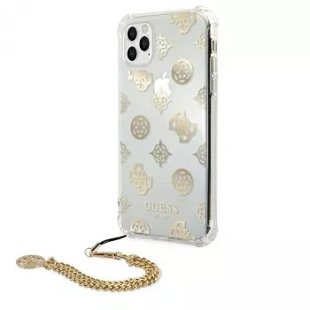 Guess GUHCN58KSPEGO funda rígida dorada Peony Chain Collection para Apple iPhone 11 Pro 5,8 inch