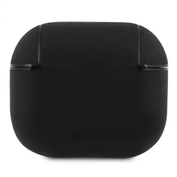 BMW BMA3SSLBK AirPods 3 funda negra de piel auténtica logotipo plateado