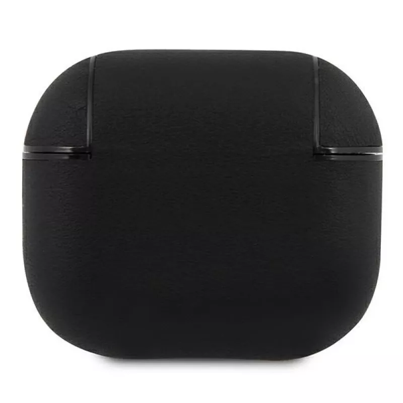BMW BMA3SSLBK AirPods 3 funda negra de piel auténtica logotipo plateado