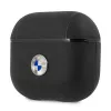 BMW BMA3SSLBK AirPods 3 funda negra de piel auténtica logotipo plateado
