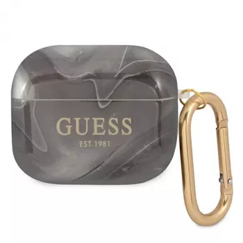Guess GUA3UNMK funda para AirPods 3 negra Marble Collection