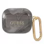 Guess GUA3UNMK funda para AirPods 3 negra Marble Collection