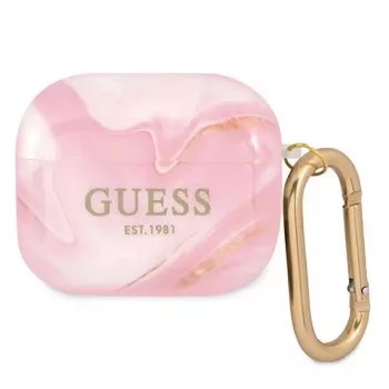 Guess GUA3UNMP funda para AirPods 3 rosa Marble Collection