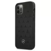 Mercedes-Benz funda rígida de piel Stars Pattern negra para iPhone 12 Pro Max 6,7