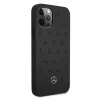 Mercedes-Benz funda rígida de piel Stars Pattern negra para iPhone 12 Pro Max 6,7