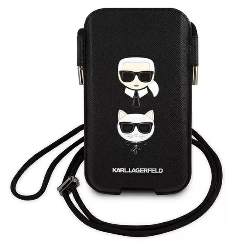 Karl Lagerfeld funda rígida Ikonik Karl & Choupette Head para iPhone 12 / 12 Pro 6,1 inch - negra