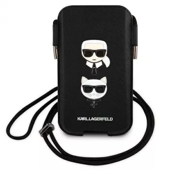 Karl Lagerfeld funda rígida Saffiano Ikonik Karl & Choupette Head para Apple iPhone 12 Pro Max 6,7