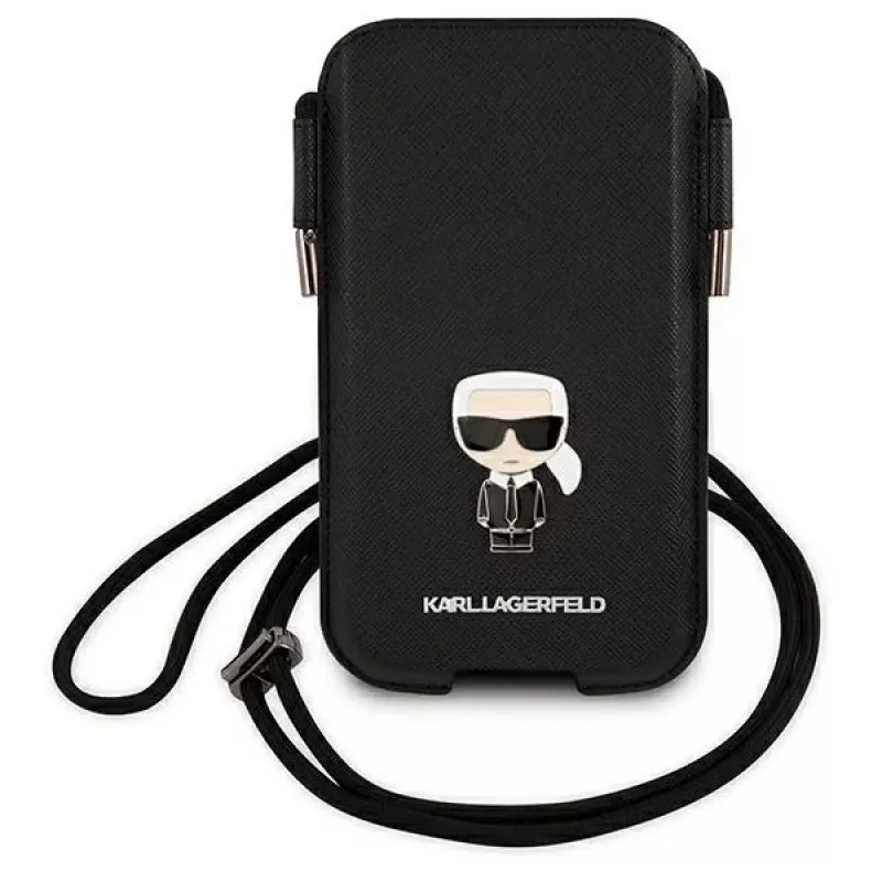 Karl Lagerfeld funda rígida Saffiano Ikonik Karl para iPhone 12/12 Pro 6,1