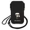 Karl Lagerfeld funda rígida Saffiano Ikonik para Apple iPhone 12 Pro Max, negra