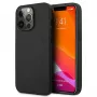 AMG AMHCP13LDOLBK funda rígida de piel auténtica Hot Stamped negra para iPhone 13 Pro