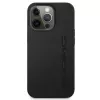 AMG AMHCP13LDOLBK funda rígida de piel auténtica Hot Stamped negra para iPhone 13 Pro