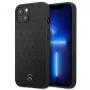 Mercedes-Benz funda rígida de piel Stars Pattern negra para iPhone 13 Mini