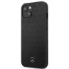 Mercedes-Benz funda rígida de piel Stars Pattern negra para iPhone 13 Mini