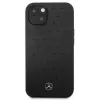 Mercedes-Benz funda rígida de piel Stars Pattern negra para iPhone 13 Mini