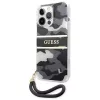 Guess GUHCP13XKCABBK funda rígida Camo Strap Collection negra para iPhone 13 Pro Max