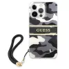 Guess GUHCP13XKCABBK funda rígida Camo Strap Collection negra para iPhone 13 Pro Max
