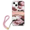 Guess GUHCP13MKCABPI funda rígida rosa Camo Strap Collection para iPhone 13 / 14 / 15 6,1