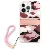 Guess funda rígida Camo Strap Collection para Apple iPhone 13 Pro / iPhone 13, rosa
