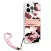 Guess funda rígida Camo Strap Collection para Apple iPhone 13 Pro / iPhone 13, rosa