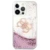 Guess GUHCP13XLG4GPI funda rígida rosa Liquid Glitter 4G Big para Apple iPhone 13 Pro Max 6,7