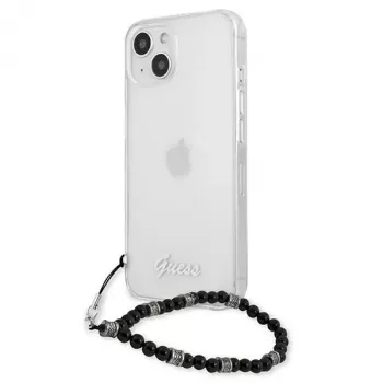 Guess GUHCP13MKPSBK iPhone 13 / 14 / 15 6,1 inch carcasa rígida transparente Black Pearl