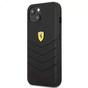 Ferrari FEHCP13SRQUK funda rígida negra Off Track Quilted para iPhone 13 Mini 5,4