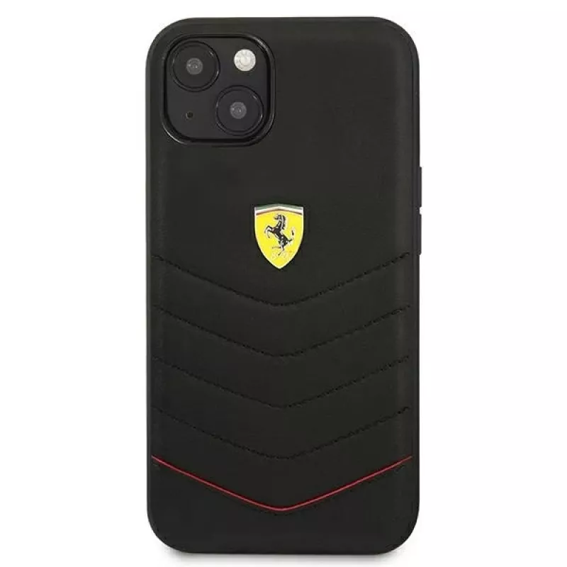 Ferrari FEHCP13SRQUK funda rígida negra Off Track Quilted para iPhone 13 Mini 5,4