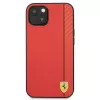 Ferrari funda rígida On Track Carbon Stripe roja para Apple iPhone 13 mini 5,4