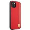 Ferrari funda rígida On Track Carbon Stripe roja para Apple iPhone 13 mini 5,4