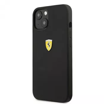 Ferrari FESSIHCP13SBK funda rígida de silicona negra para iPhone 13 mini 5,4