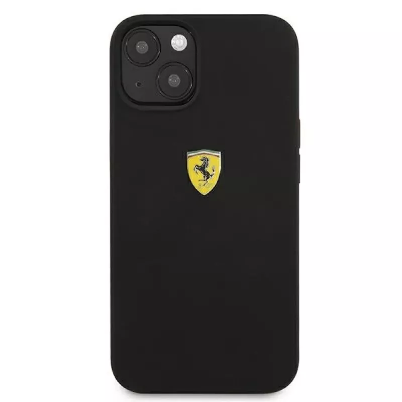Ferrari FESSIHCP13SBK funda rígida de silicona negra para iPhone 13 mini 5,4