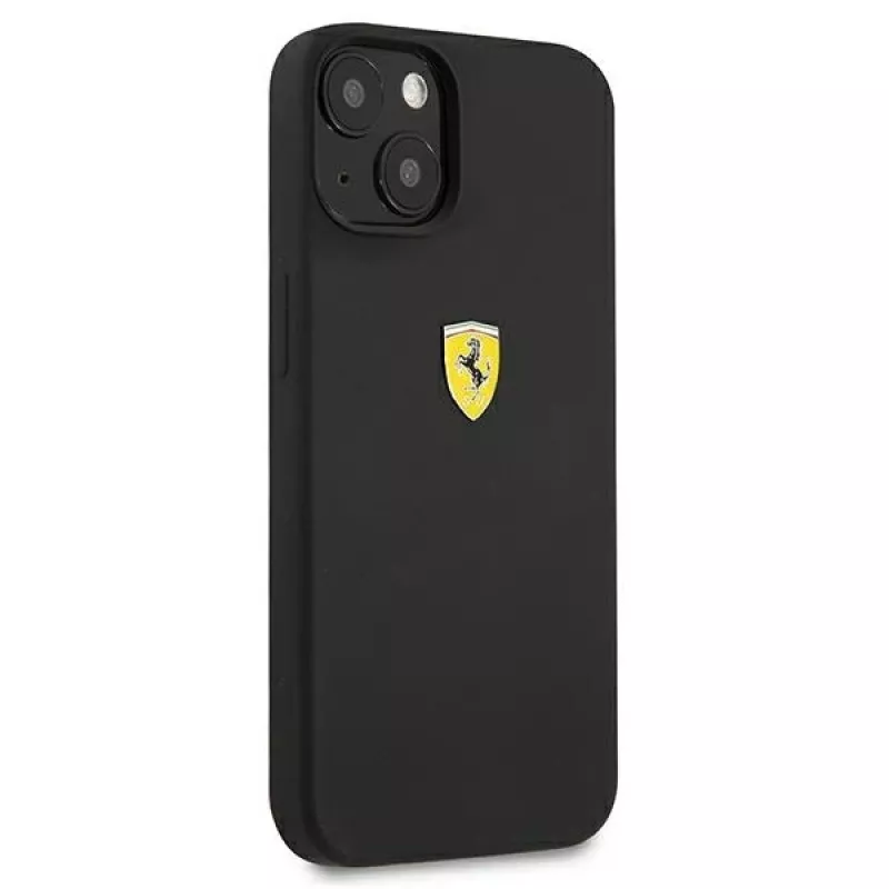 Ferrari FESSIHCP13SBK funda rígida de silicona negra para iPhone 13 mini 5,4