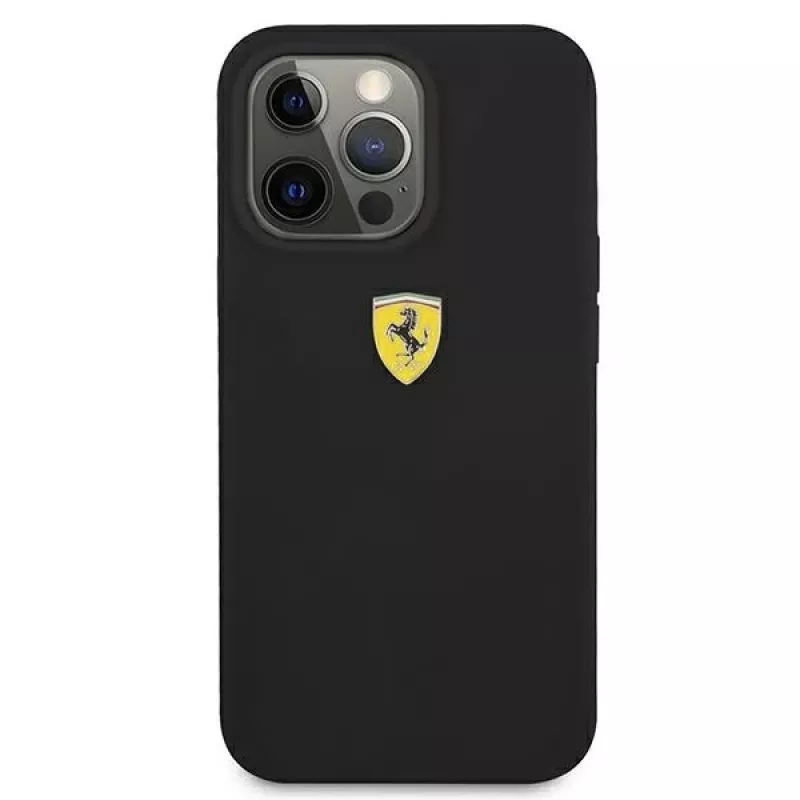 Ferrari FESSIHCP13LBK funda rígida de silicona para iPhone 13 Pro / 13, negra