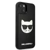 Karl Lagerfeld KLHCP13SCH3DBK funda rígida negra 3D Gummi Choupette para Apple iPhone 13 Mini 5,4