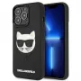 Karl Lagerfeld KLHCP13LCH3DBK funda rígida 3D Rubber Choupette negra para iPhone 13 Pro / 13 6,1 inch