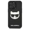 Karl Lagerfeld KLHCP13LCH3DBK funda rígida 3D Rubber Choupette negra para iPhone 13 Pro / 13 6,1