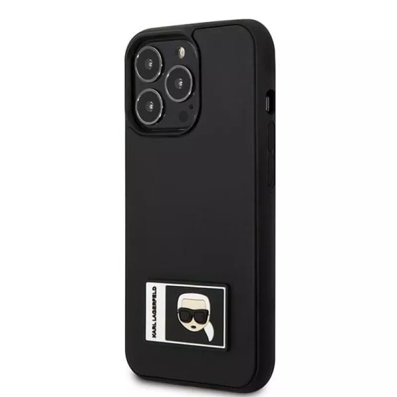 Karl Lagerfeld KLHCP13X3DKPK funda rígida Ikonik Patch para iPhone 13 Pro Max 6,7