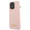 Guess funda rígida de silicona Script Gold Logo para Apple iPhone 13 Pro Max 6,7 inch - rosa claro