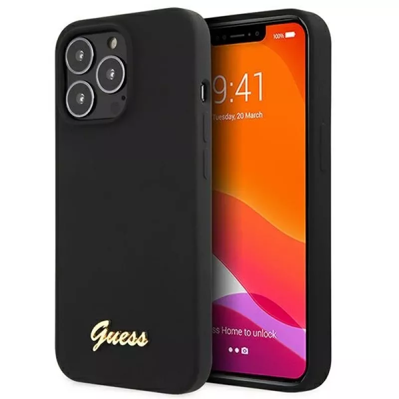 Guess GUHMP13XLSLMGBK funda rígida de silicona para Apple iPhone 13 Pro Max 6,7