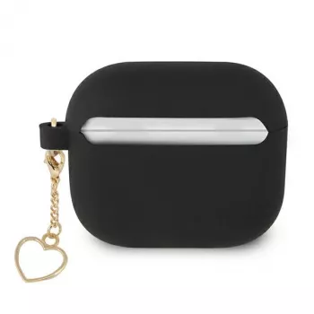 Guess GUA3LSCHSK funda para AirPods 3 negra de silicona Charm Heart Collection